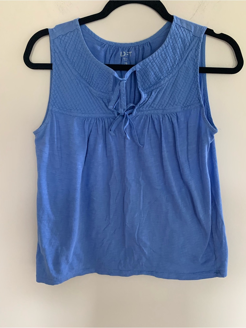 LOFT Sleeveless Tie-Neck Tank in Periwinkle Blue